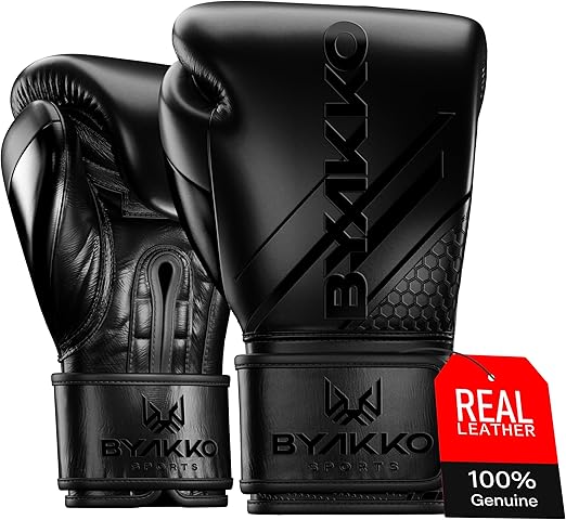 Byakko Boxing Gloves Men Women - Genuine Cowhide Leather Training Sparring Gloves, Kickboxing Gloves for Muay Thai, MMA, Punching Bag Gloves Workout - 10 12 14 16 Oz Guantes de Boxeo